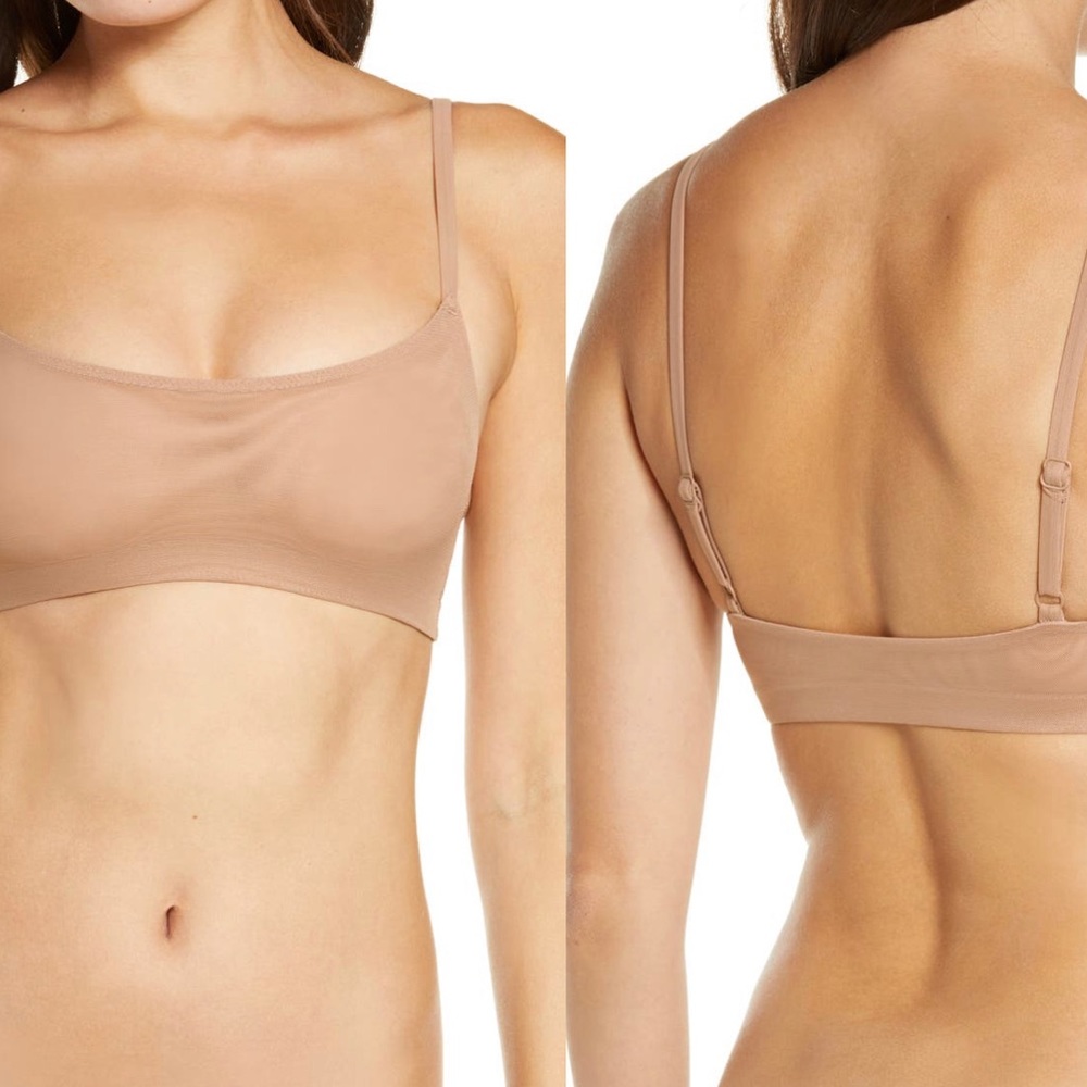 *2* SKIMS mesh bras nude/black